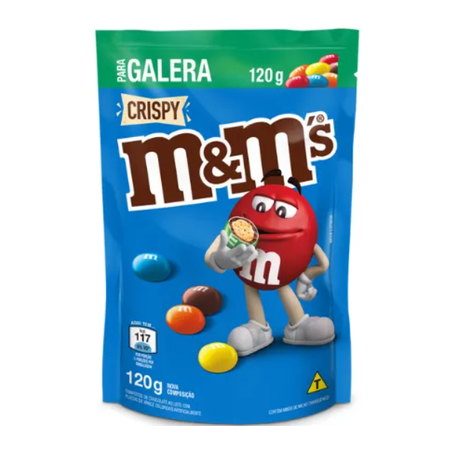 CONFEIT CHOC M&MS CRISPY POUCH 120G