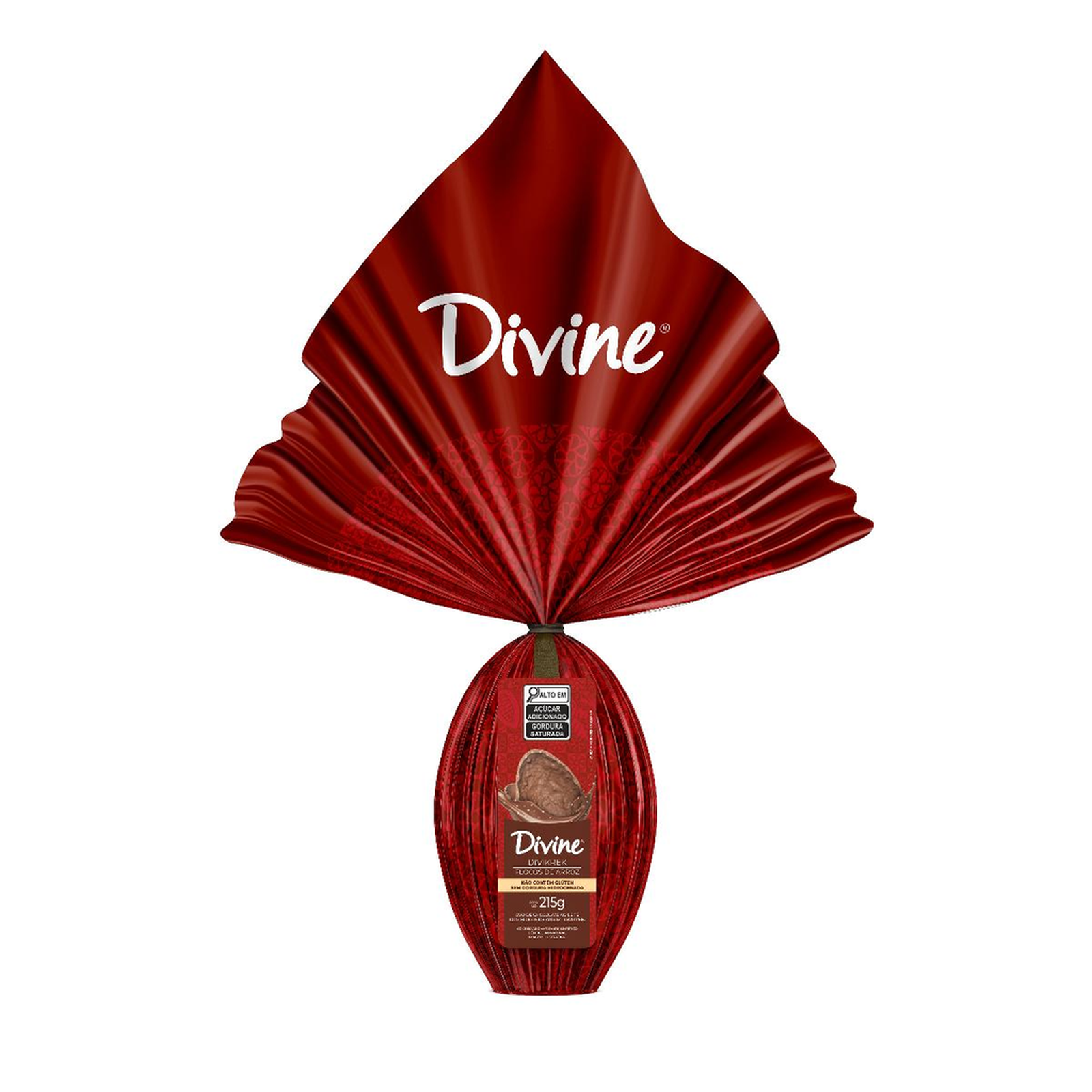 Ovo de Páscoa Divine 215g - Ao Leite/flocos