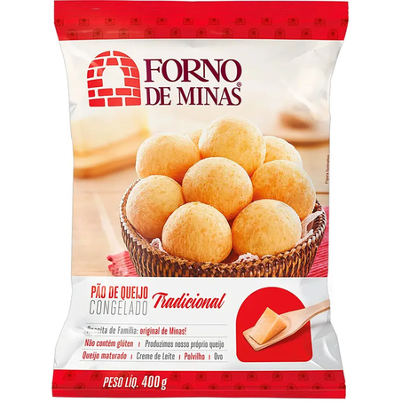 PÃO DE QUEIJO FORNO MINAS TRADICIONAL CONG 400G