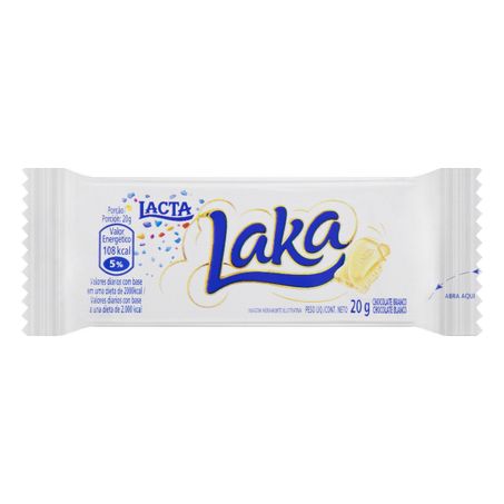 Chocolate branco lacta laka 20g