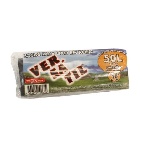 Saco para lixo versátil 50 litros