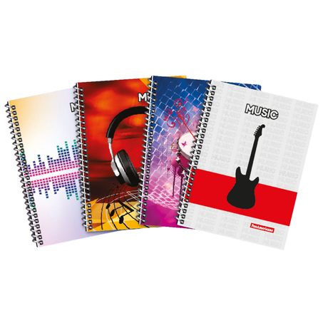 Caderno panamericana music capa dura gd 15 materias c/300 folhas