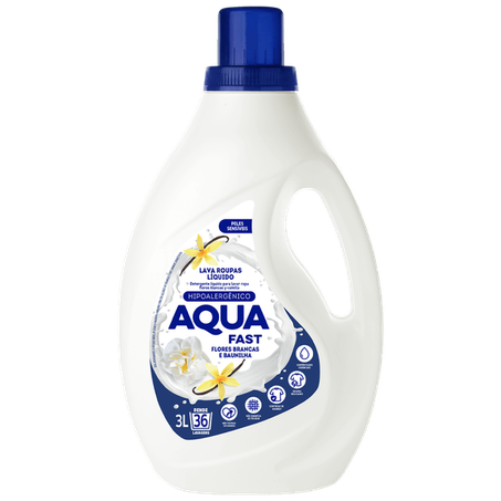 LAVA ROUPA AQUAFAST 800G PO FLORES BCA/BAUN