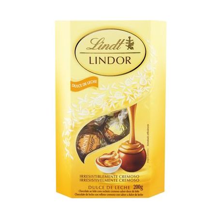 Chocolate Ao Leite Recheio Doce de Leite Lindt Lindor Caixa 200G