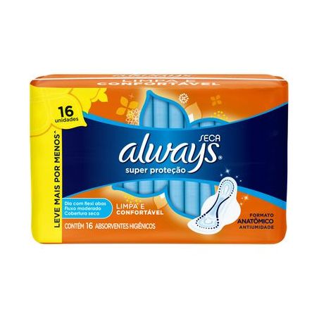 Absorvente c/aba super proteção always c/16