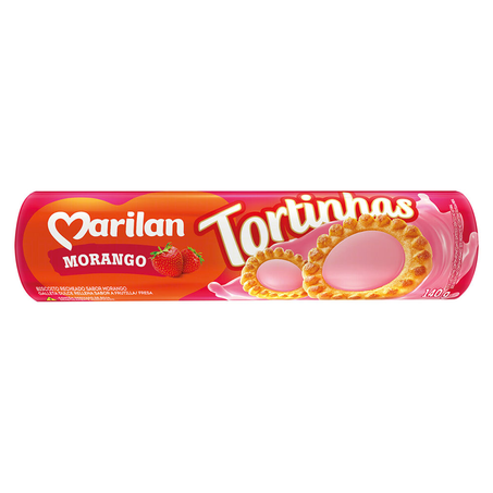 Biscoito Marilan Tortinhas Morango Pacote 140G