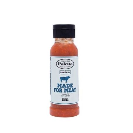 Molho premium made for meat vinagre p/carnes poletto 260g