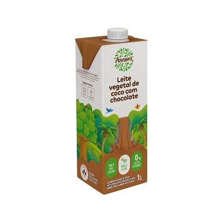 LEITE VEGETAL DE COCO ANNORA 1L C/CHOCOL