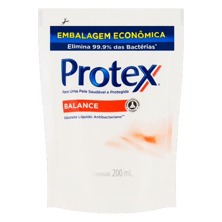 Sabonete Líquido Antibacteriano Protex Balance Sachê 200ml Refil Embalagem Econômica