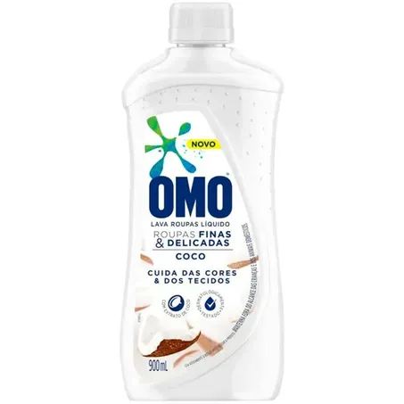 Lava roupas omo finas delicadas coco 900ml