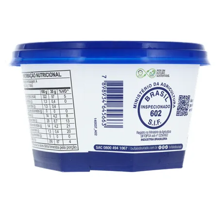 Queijo Burrata de Búfala Búfalo Dourado Pote 270gr 360-22