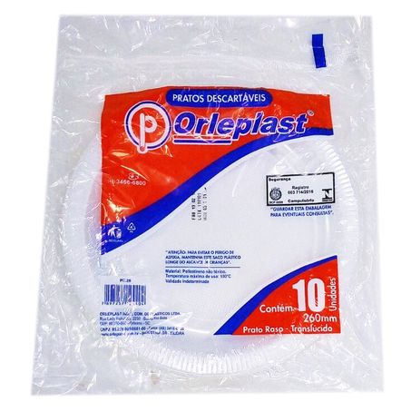 PRATO PLÁSTICO ORLEPLAST 26CM