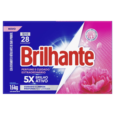 Sabão em Pó Brilhante 1,6kg - Cuidado Total