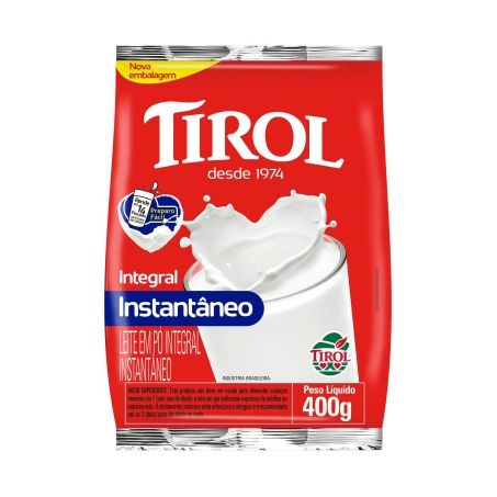 Leite em Pó Tirol Integral Instantâneo Embalagem 400G