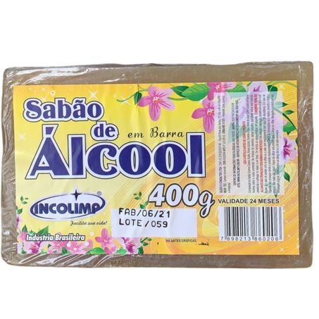 Sabao barra incolimp individual 400g alcool