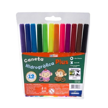 Canetinha leo&leo plus c/12 cores