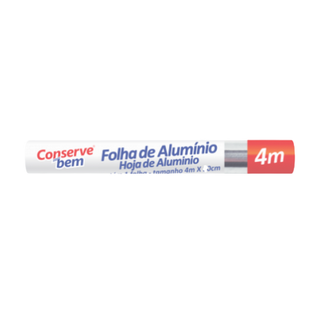 Folha de alumínio conserv 4mx45cm