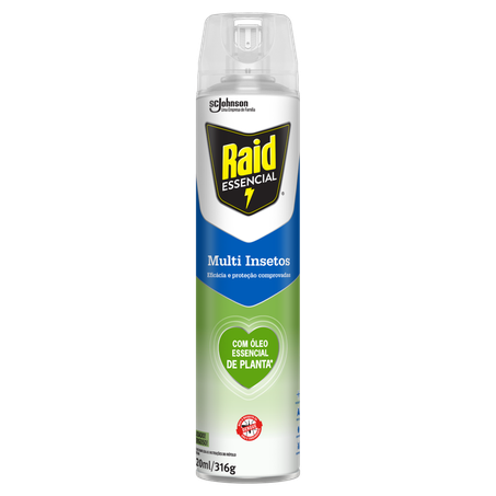 Inseticida Aerossol Multi-Insetos Raid Essencial Frasco 420ml