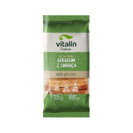 Pao Vitalin 300g Sem Gluten Gergelim Linhaca