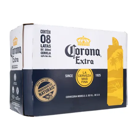 Cerveja corona 350ml lata c/8 und 360-33