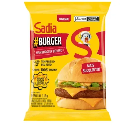 HAMBURGUER SADIA 113G BOVINO