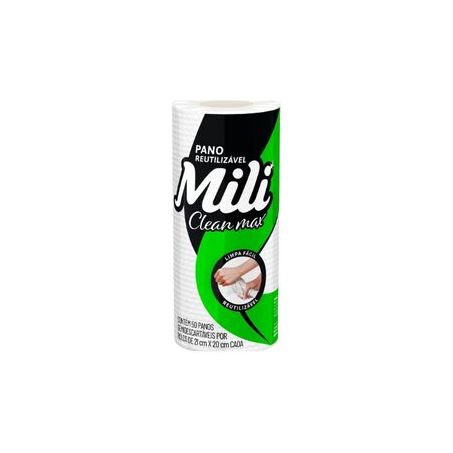 Pano reutilizavel mili clean max c/50un branco
