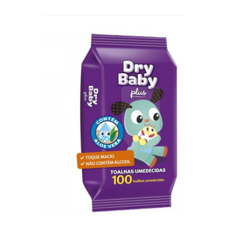 Toalhas umedecidas dry baby c/100
