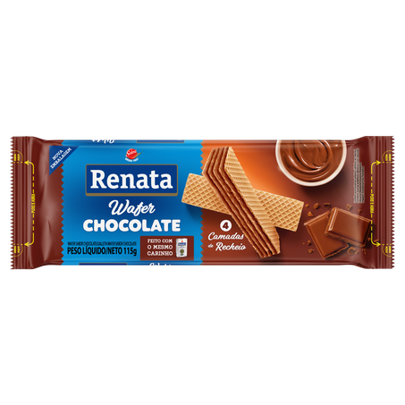 Biscoito Wafer Renata Chocolate Pacote 115G