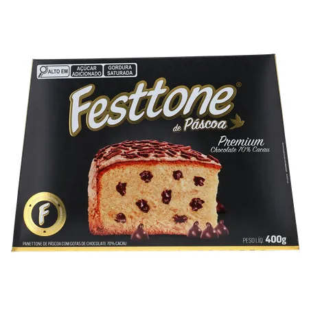 Panettone de Páscoa Festtone Chocolate 70 Cacau 400G 360-2
