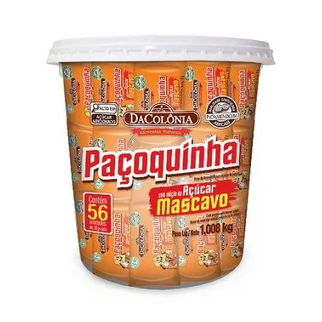 PACOQUINHA C/ACUCAR MASCAVO DACOLONIA 1008G