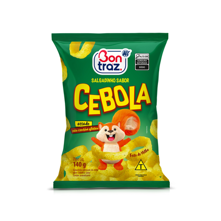 Salgadinho Bontraz Sabor Cebola Pacote 140g