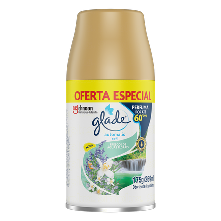 Odorizador glade automatic águas florais refil promocional 269ml