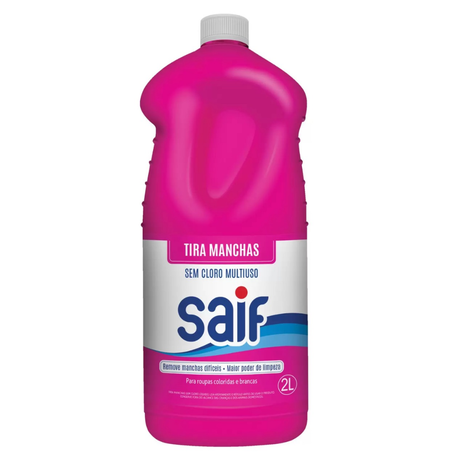 Alvejante saif 2l sem cloro tira manchas multi uso