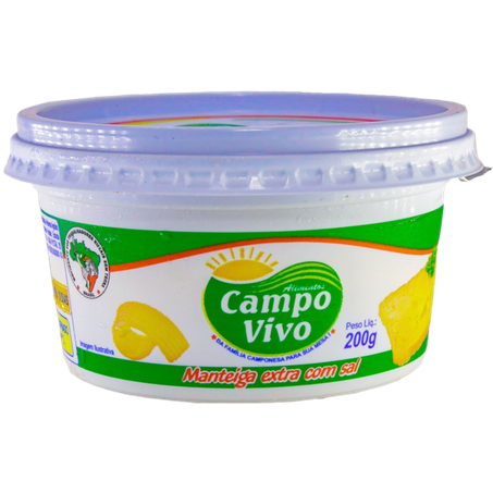 Manteiga Campo Vivo 200g Pote Com Sal