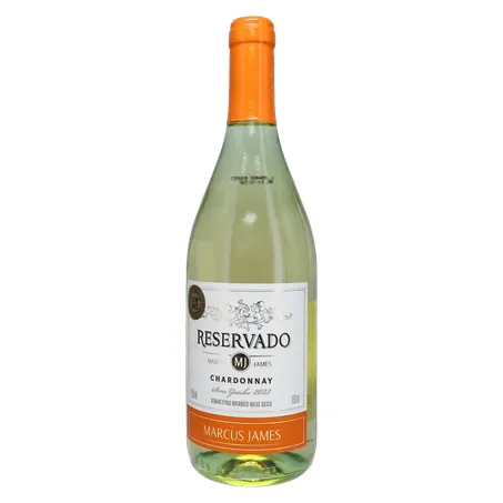 Vinho Brasileiro Branco Meio Seco Marcus James Chardonnay Serra Gaúcha Garrafa 750ml 360-1
