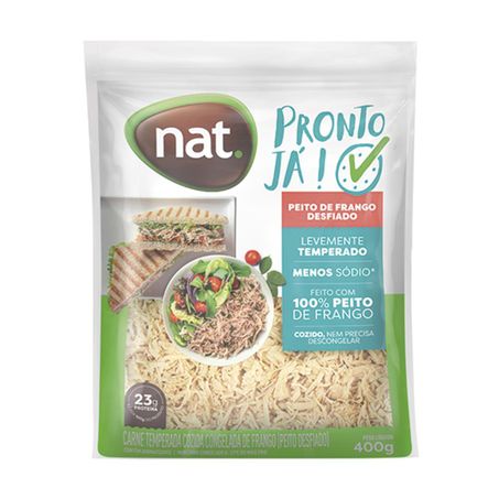 Peito de frango desfiado pronto já nat