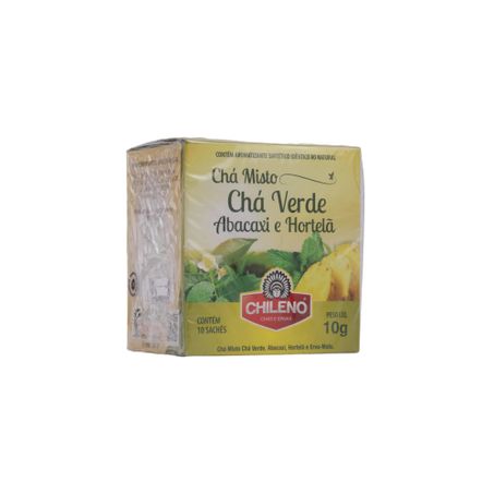 Chá Misto Chileno Chá Verde, Abacaxi, Hortelã e Erva-Mate Caixa com 10un - 10gr 360-26