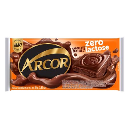 CHOCOLATE AO LEITE ZERO LACTOSE ARCOR