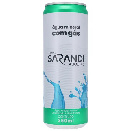 Agua mineral sarandi c/gas lata 350ml 360-0