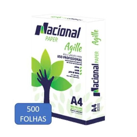 Papel Oficio A4 Nacional branco 500 folhas 
