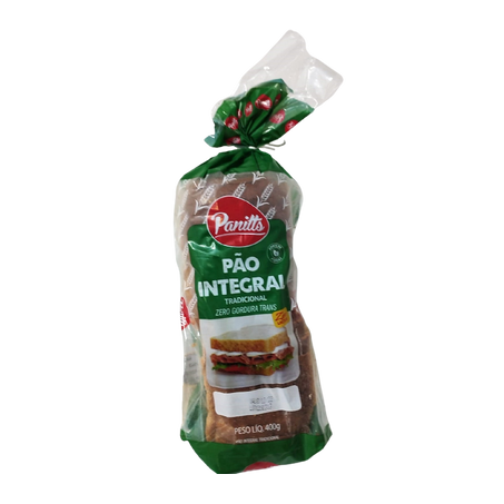 Pão panitts 400g integral zero gorduras trans