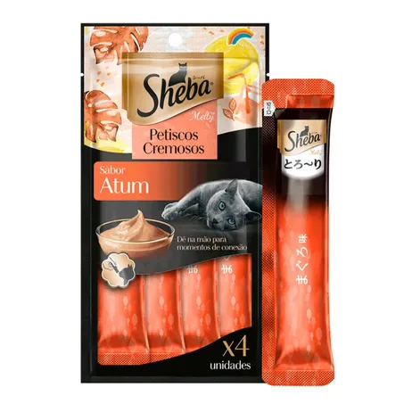 Petisco sheba creamy atum 4x12gr