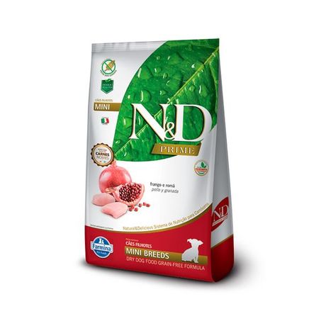 Ração Farmina N&D Prime para Cães Filhotes de Raças Pequenas Sabor Frango e Romã 2,5Kg
