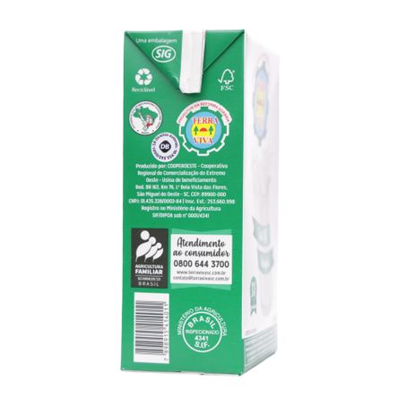 Leite UHT Integral Terra Viva Caixa 1lt 360-48