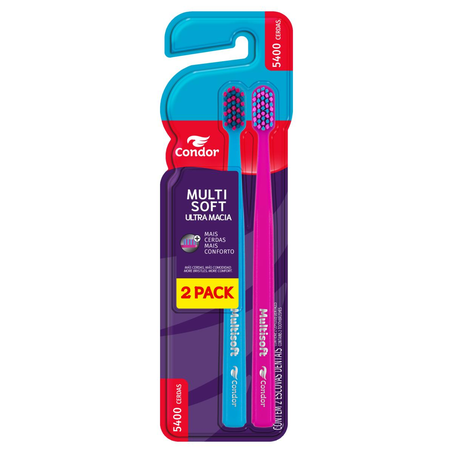 Escova Dental Condor Multisoft - Leve 2, Pague 1 Escova