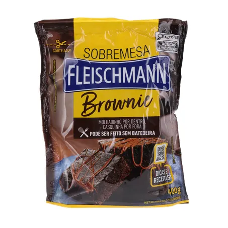 Mistura Para Bolo Brownie Chocolate Fleischmann Sachê 400G