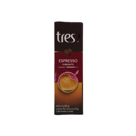 Cápsula 3 Corações Espresso Vibrant C/10 80g 360-30