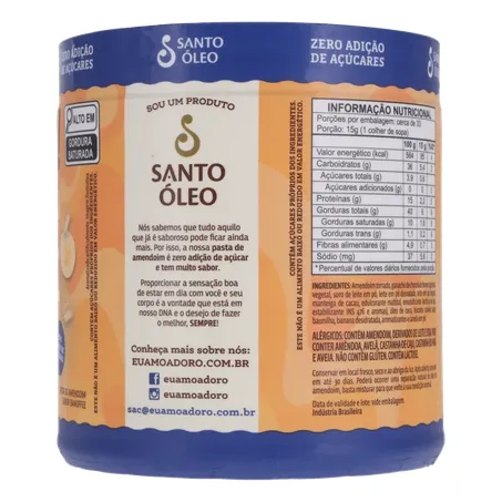 Pasta amendoim santo oleo banoffee 500g 360-11