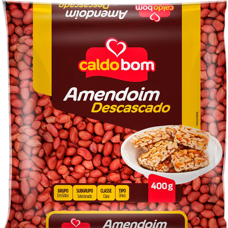 Amendoim Caldo Bom 400g - Descascado
