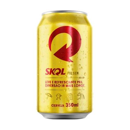 Cerveja Pilsen Skol Lata 350ml